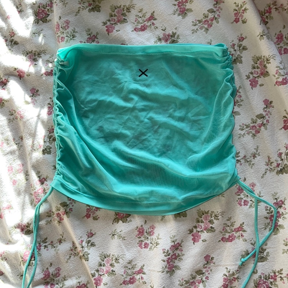 Boutine LA aqua bikini cover up top or bottom NWOT small medium green